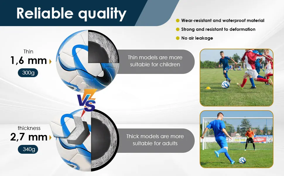 야외 축구공 크기 5 오래 지속되는 신뢰할 수 있는 공기 유지력을 위한 뛰어난 내구성 축구 흰색