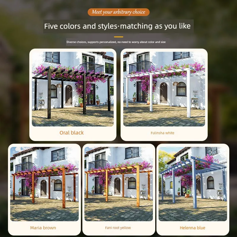 Grape stand Garden preservative wood climbing vine stand Outdoor pastoral assembly grid Balcony Outdoor flower stand Awning shel