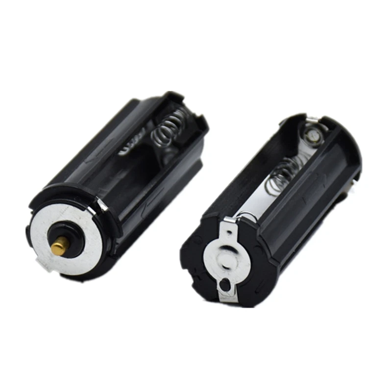 Black Cylindrical Type Plastic Battery Holder For Led Flashlight AAA Battery Dropship