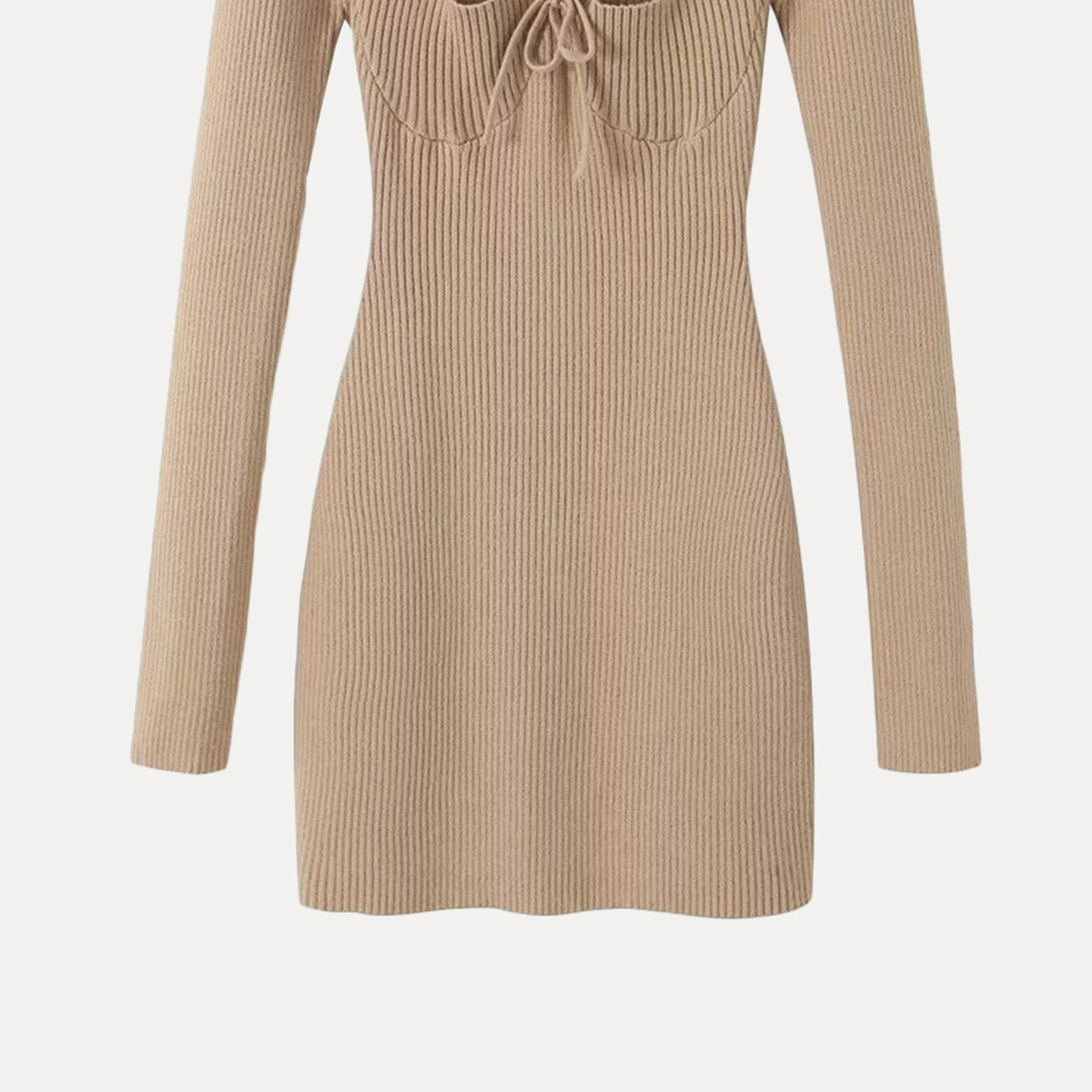 Ele Casual Knit Dr con cinturón Diseño calado para mujer Otoño 2025 Faion Trend Señoras Uso diario Slim Fit Largo...