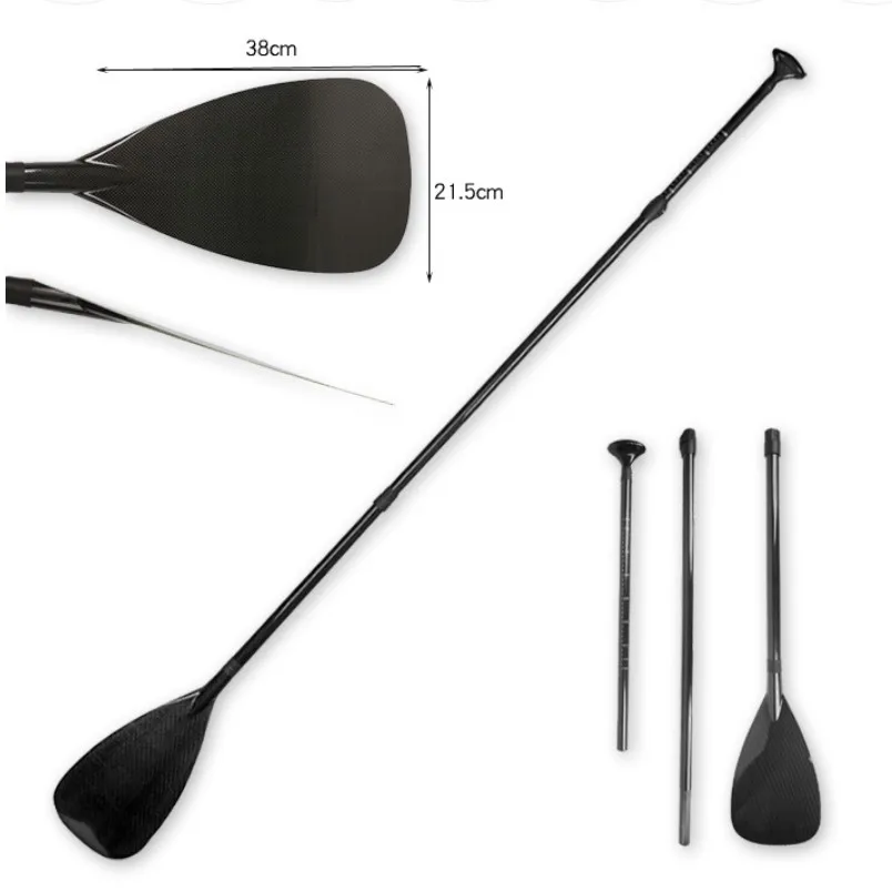 SUP093 Lightweight adjustable row wooden surface boat oars sup 100% carbon fiber paddle for surfing