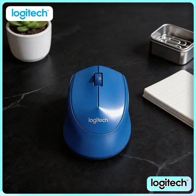 Ratón Inalámbrico Ergonómico Logitech M280 con Clic Silencioso, Enlace Fuerte de 10m, Batería de 18 Meses, Fácil Configuración para Hogar, Estudio y Escritorio