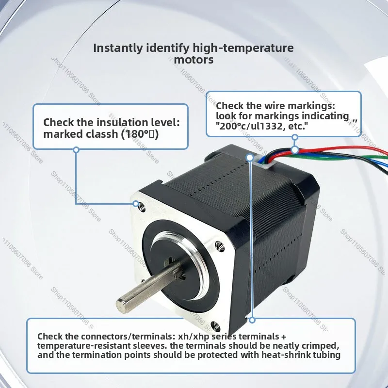 Suitable for Landeou LDO 42STH48-2804 Stepper Motor High Speed CoreXY Shaft 2.8A Low Inductance High Temperature Long Shaft
