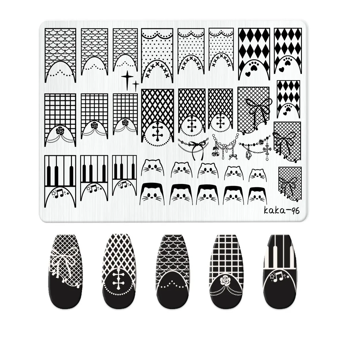 Bowknot Tulips Butterfly Cherry Ribbon Stars Steel Nail Stamping Plate DIY Nail Art Manicure Print Stencil Decor Accessory Tool view 5
