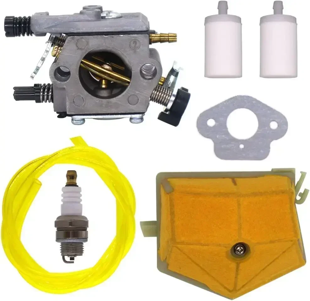 

Carburetor with Air Filter Spark Plug for Husqvarna 50 51 55 Chainsaw Walbro WT-170 Carb Replaces 503281504