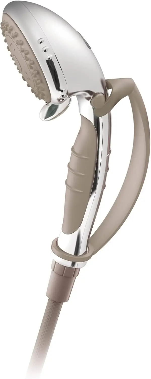 Multi-Function Handheld Shower with Pause Control, Chrome Finish for Versatile Bathroom Use
