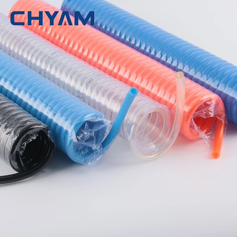 3/6/9/12/15Meters PU Air Compressor Hose Tube Spiral Pipe Pneumatic Polyurethane 6*4mm 8*5 10*6.5 12*8mm Telescopic Spring Tool