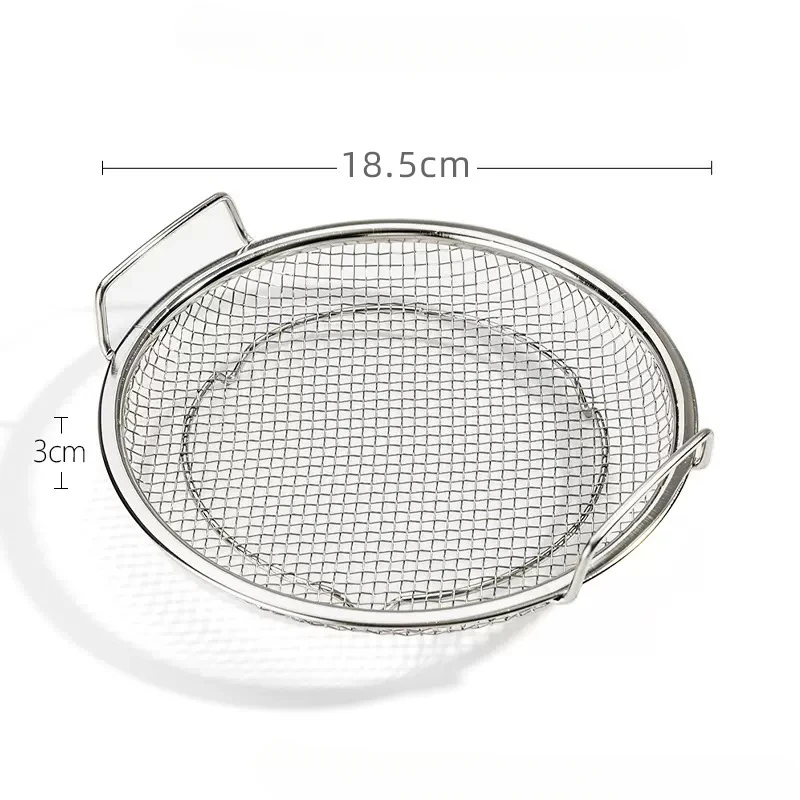 Stainless Steel Deep-fried Oil Drain Net Leach Oil Leakage Basket Oil Residue Filter Kitchen Household Net Basket Potato Cooking