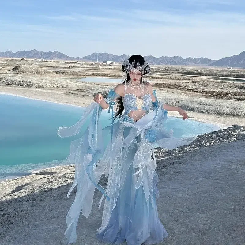 2025 Mito della sirena Stile esotico Intrattenimento musiche e canzoni Costume cosplay del partito Originale Sirena Principessa Filato sfumato Fotografia Abito da prestazione