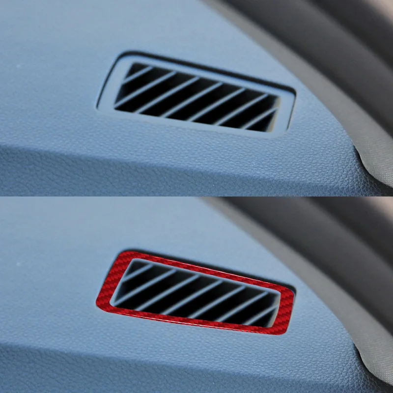 لسيارات BMW القديمة 3 Series E90 E92 E93 06-12 منفذ هواء لوحة الأدوات ألياف الكربون الحقيقية المعدلة الداخلية #4
