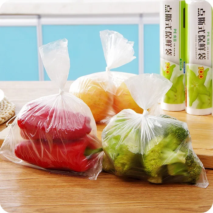 1 Roll Packaging Plastic Bags Disposable Wrap Kitchen Fresh Keeping Heat Sealer Food Saver Bags Vacuum Food Fruit Storage Bag