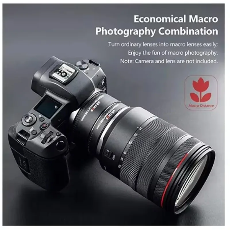 Nuevo Set de Anillos Adaptadores de Tubo de Extensión Macro Viltrox DG-EOSR AF (12mm + 24mm) para Lentes con Montura Canon EOS R para Cámara Canon EOS R 2026