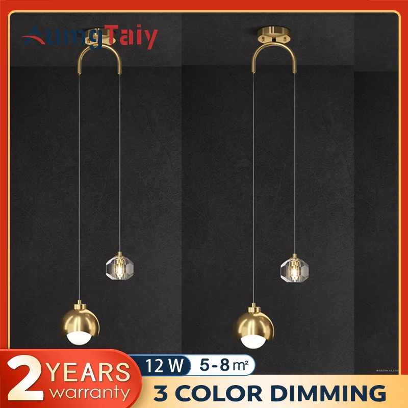 Luxury Pendant Lights for Dining Living Room Bedroom Bedside Kitchen Cafe Bar Indoor Decor LED Crystal Hanging Ceiling Lamps