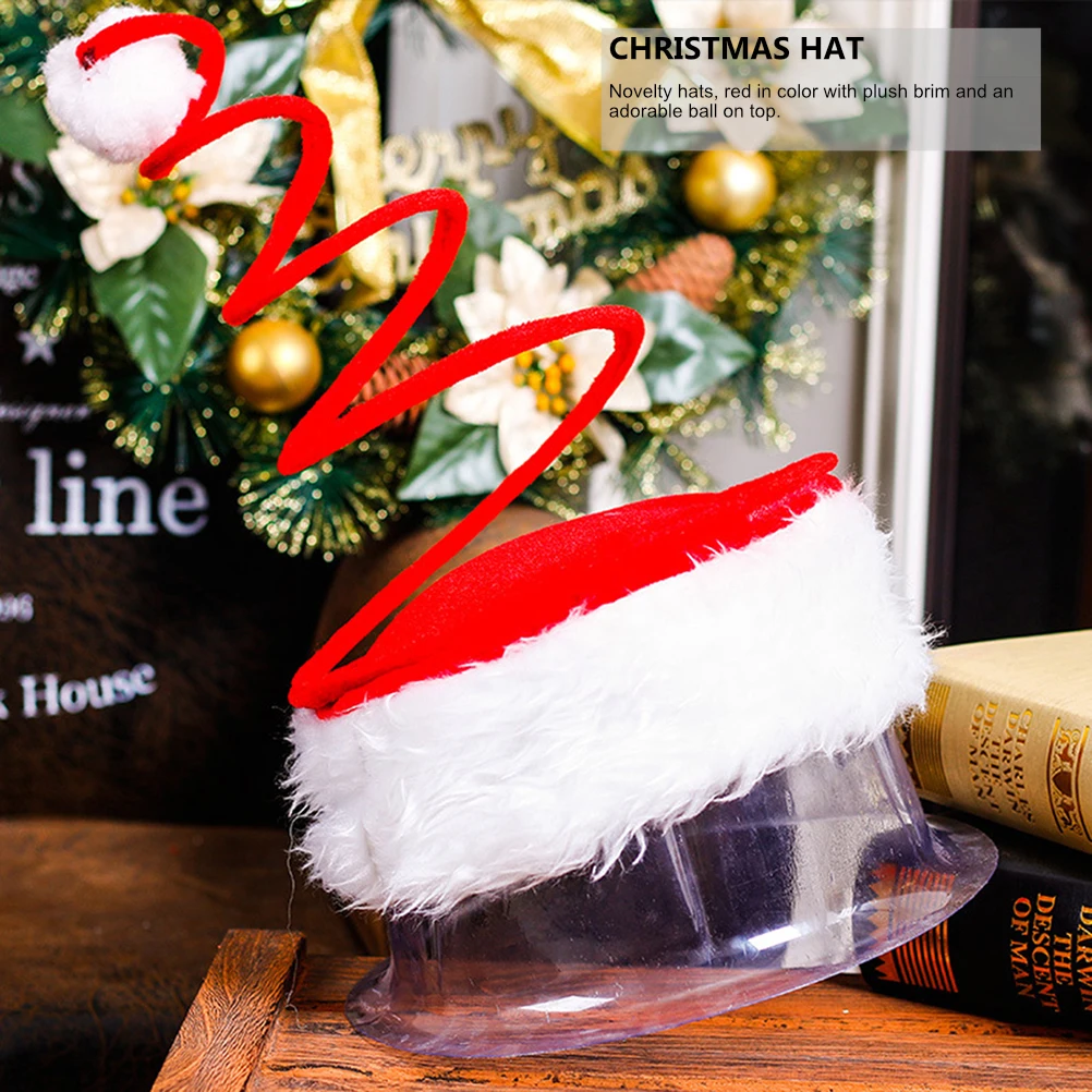 

2 Pcs Christmas Decoration Hat Funny Holiday Party Novelty Santa Clause Spring Festive Hats Props
