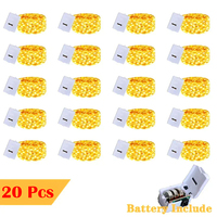 20 Pack String Fairy Lights 30Led 3M Silver Copper Wire Battery Powered Decorations Lights For Wedding Party Christmas Decor