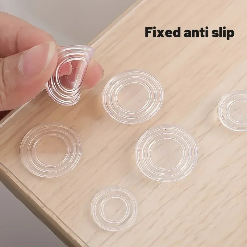 10/50PCS Tea Table Glass Silicone Gasket Anti-skid Rubber Pad Glass Gasket Transparent Table Sucker Accessories Furniture Safety