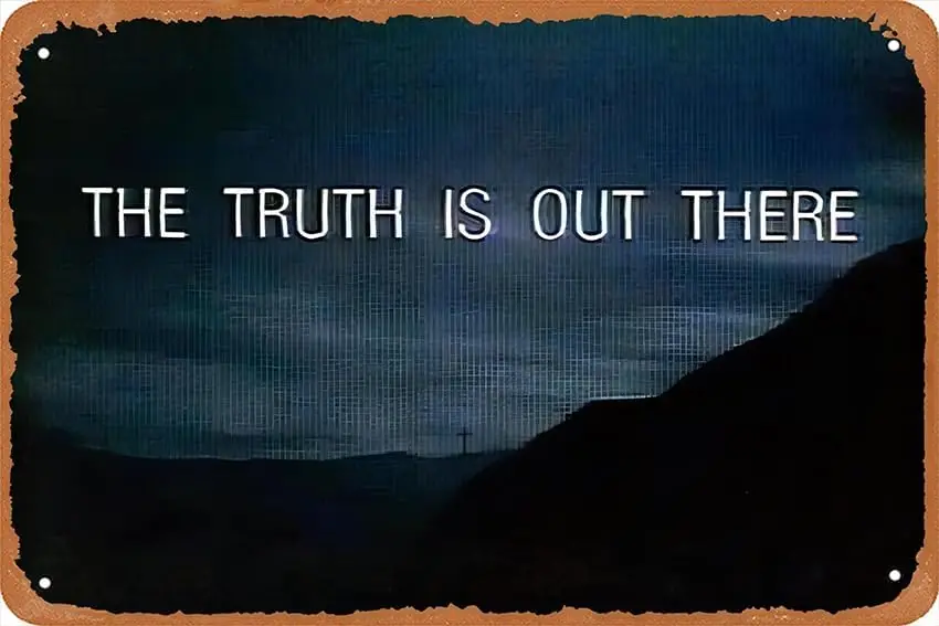 The X Files- The Truth is out There TV Show Art Print Vintage Metal Tin Sign 12X8 Inch Poster Cafe Bar Office Art Wall Deco sign