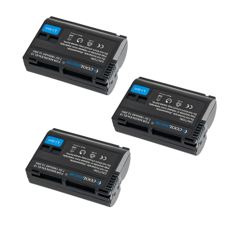 EN-EL15 / EN-EL15a Аккумулятор для Nikon D7500 D7200 D7100 D7000 D850 D810 D810A D800 D800E 1900mah EL15 батареи для камеры