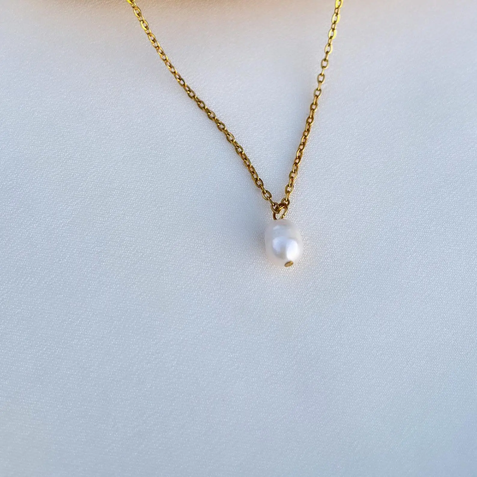 Mini Pearl Necklace Gold Pearl Heart Necklace 3D Heart Pendant Necklace Anniversary Gift For Women Bridesmaid Luxury  Jewelry