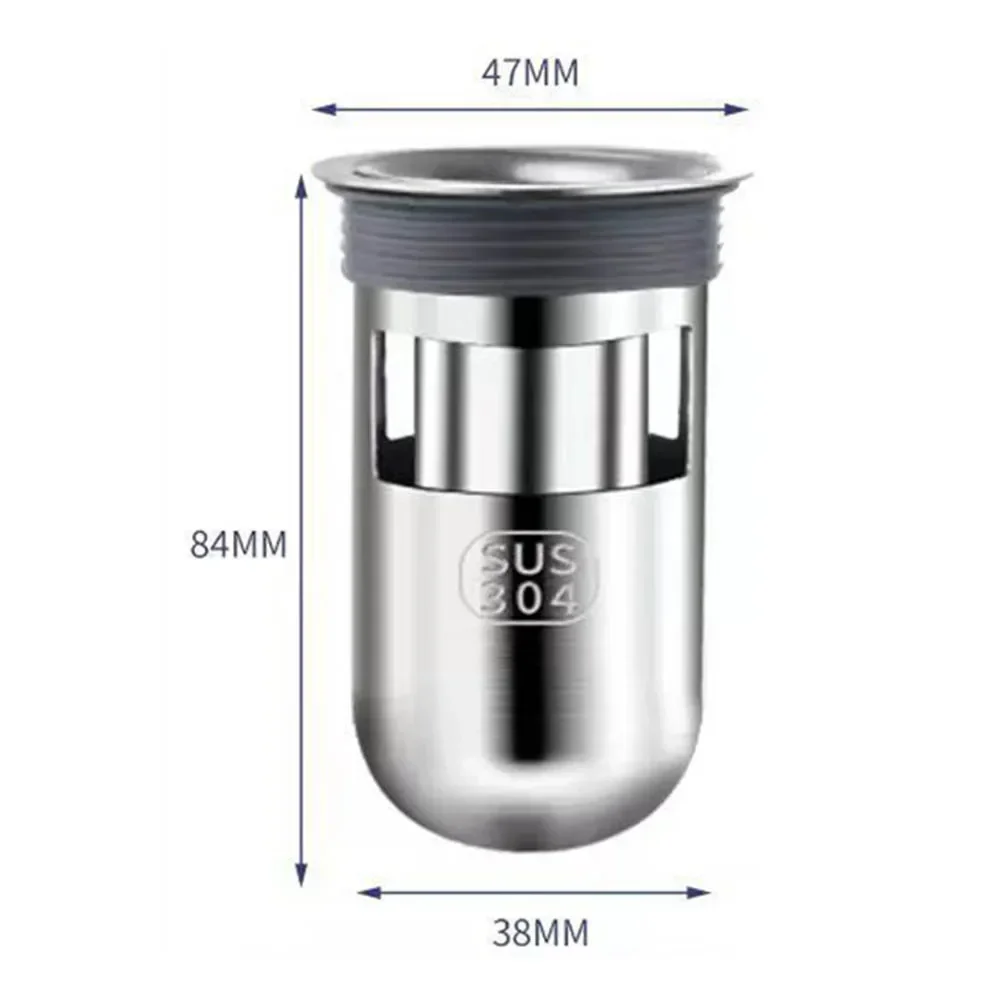 Floor Drain Core 304 Stainless Steel U-shaped Deodorizatio Toilet Bathroom Shower Deep Water Seal Sewer Floor Drain Drainer Core
