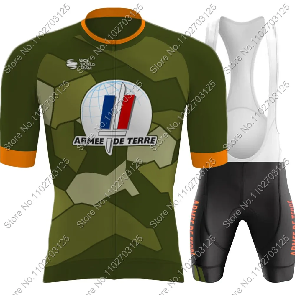 2025 France Army Cycling Jersey Set Camouflage Cycling Clothing Men Road Bike Shirts Suit Bicycle bib Shorts MTB Maillot Ropa