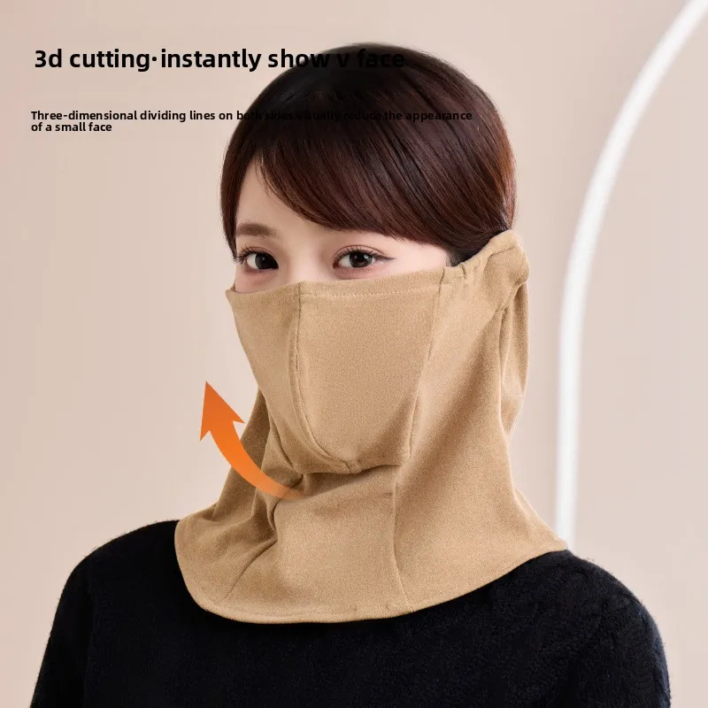Autumn Winter Cycling Mask Women Outdoor 3D Neck Protection Adjustable Ear Hanging Dustproof Windproof Warm Soft Breathable