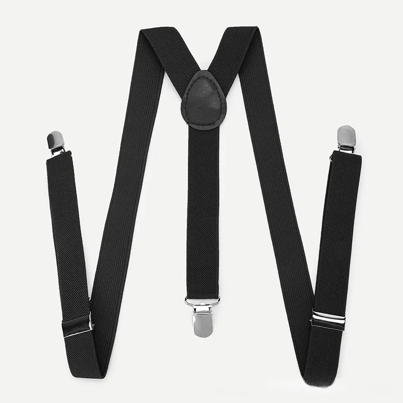 Suspensórios Masculinos Ajustáveis de Alta Elasticidade com 3 Clipes Fortes, Confortáveis, Duráveis e Antiderrapantes para Casamento