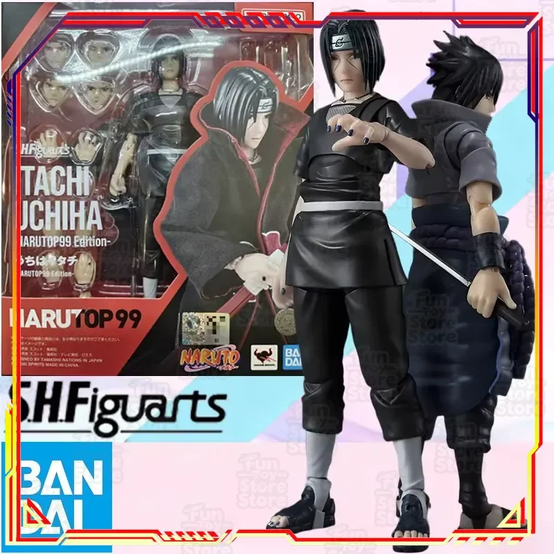 Figura de Acción BANDAI S.H.Figuarts Naruto Itachi Uchiha Sasuke Uchiha, Modelo Oficial con Licencia, Juguete Coleccionable para Adultos y Niños
