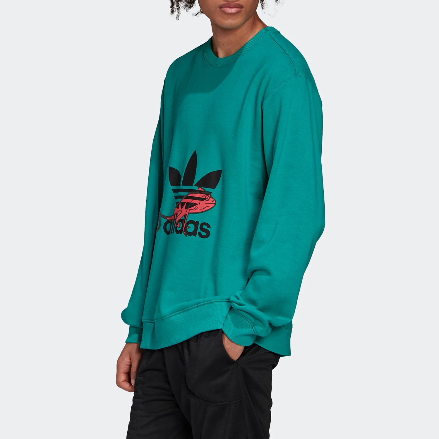 Adidas genuine clover SWEATSHIRT men's round neck sweatshirt FM3702