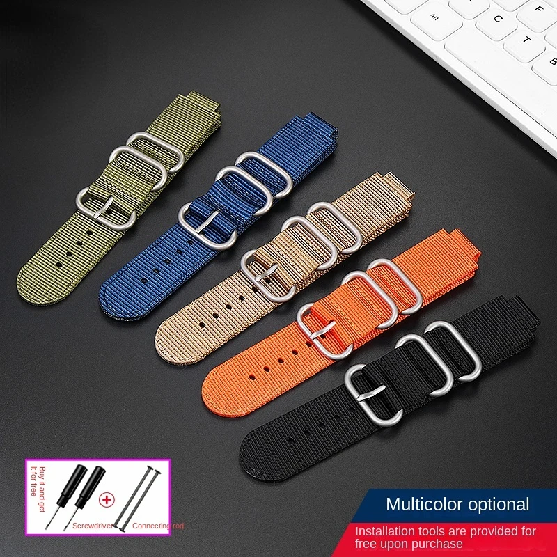 Convex Metal ring nylon Watchband For TIMEX Tidal T2N721 T2N720 TW2T76500 TW2T76300 Sport breathable Canvas Watch Strap 24*16mm