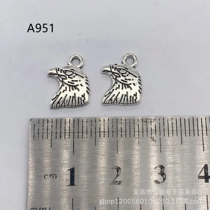 Factory Direct Sales 100Pieces diy Combined 13mm Eagle Head Bracelet Necklace Clothing Gift  Bookmark Material Eagle Pendant