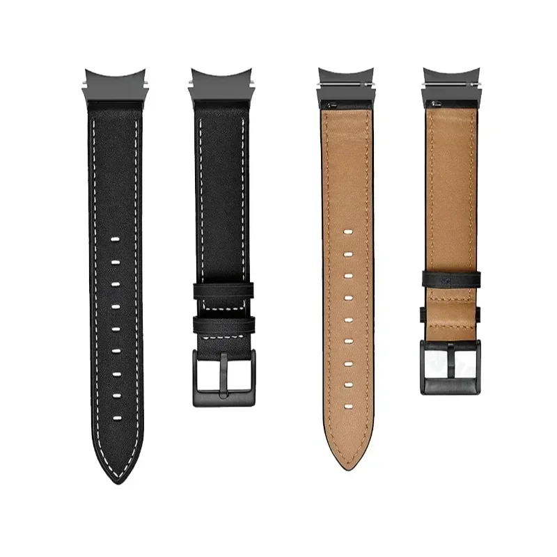 No Gaps PU Leather Band For Samsung Galaxy Watch 5/pro Classic 47 43mm Smartwatch Belt Bracelet Correa Watch 6/5/4 44 40mm Strap