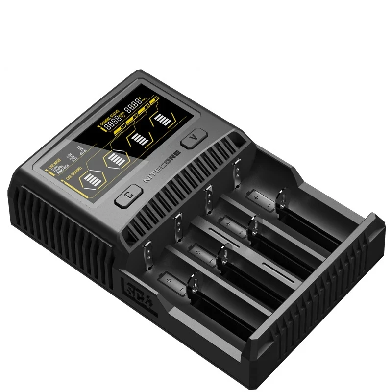 NITECORE SC4 Intelligent Battery Charger Superb Four Slots 6A Total Outpu Fast Charging For 18650 14450 16340 AA Batteries