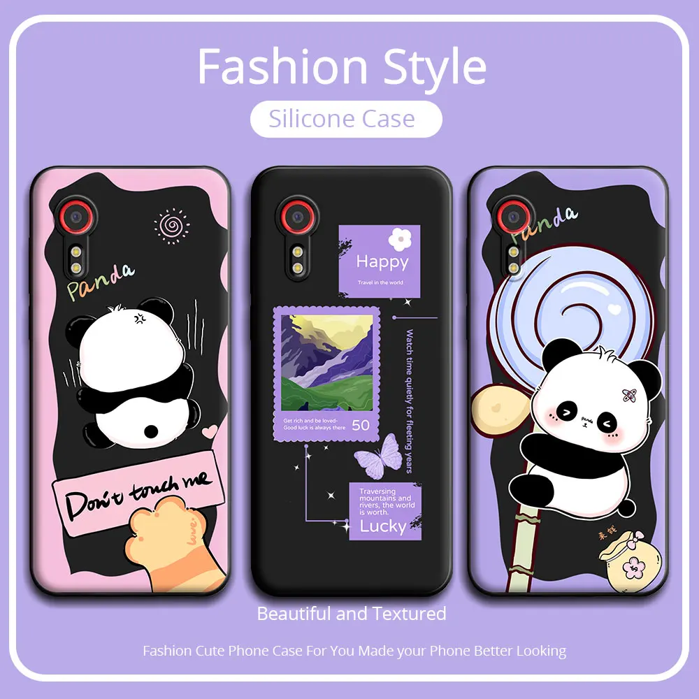 For Samsung Galaxy Xcover 5 EE Xcover 4S Case Cute Panda Soft Silicon Couple Phone Case For Samsung Xcover 6 Pro 2 Protect Cover