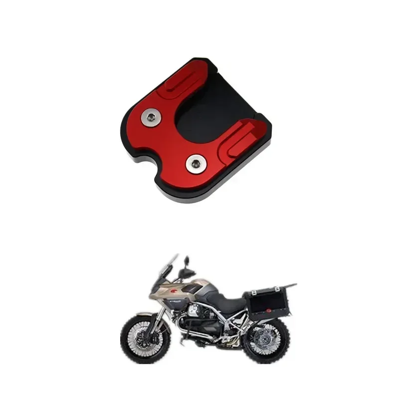 For MOTO GUZZI 1200 STELVIO (LZ000) 2008-2009 Motorcycle Accessories Kickstand Sidestand Stand Extension Enlarger Pad -3 Parts