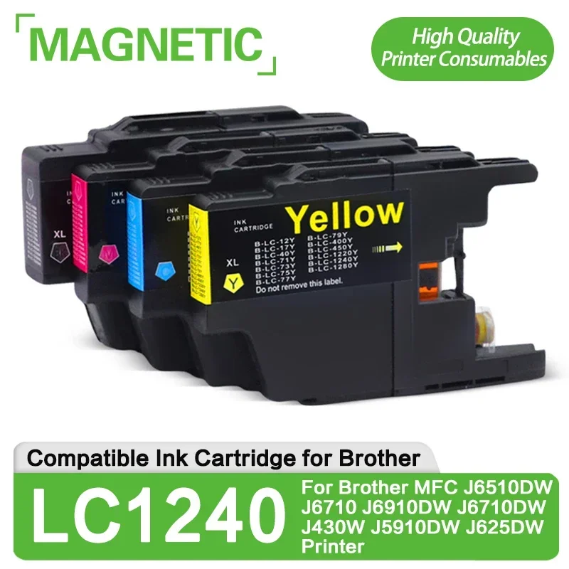 Compatible Ink Cartridge For Brother LC1240 LC1280 For Brother MFC J6510DW J6710 J6910DW J6710DW J430W J5910DW J625DW Printer