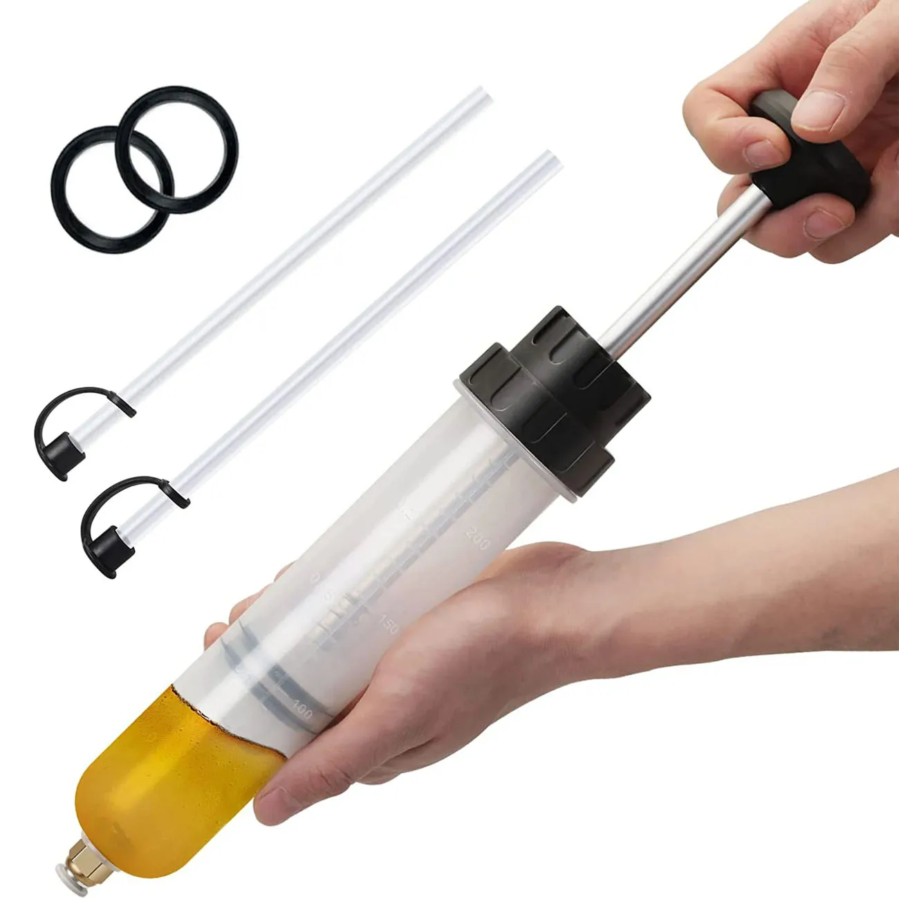 Universal Automotive Fluid Extractor Pump Oil Change Syringe with Hose Manual Fuel Suction  Filler Fluid Oil Change Evacuator