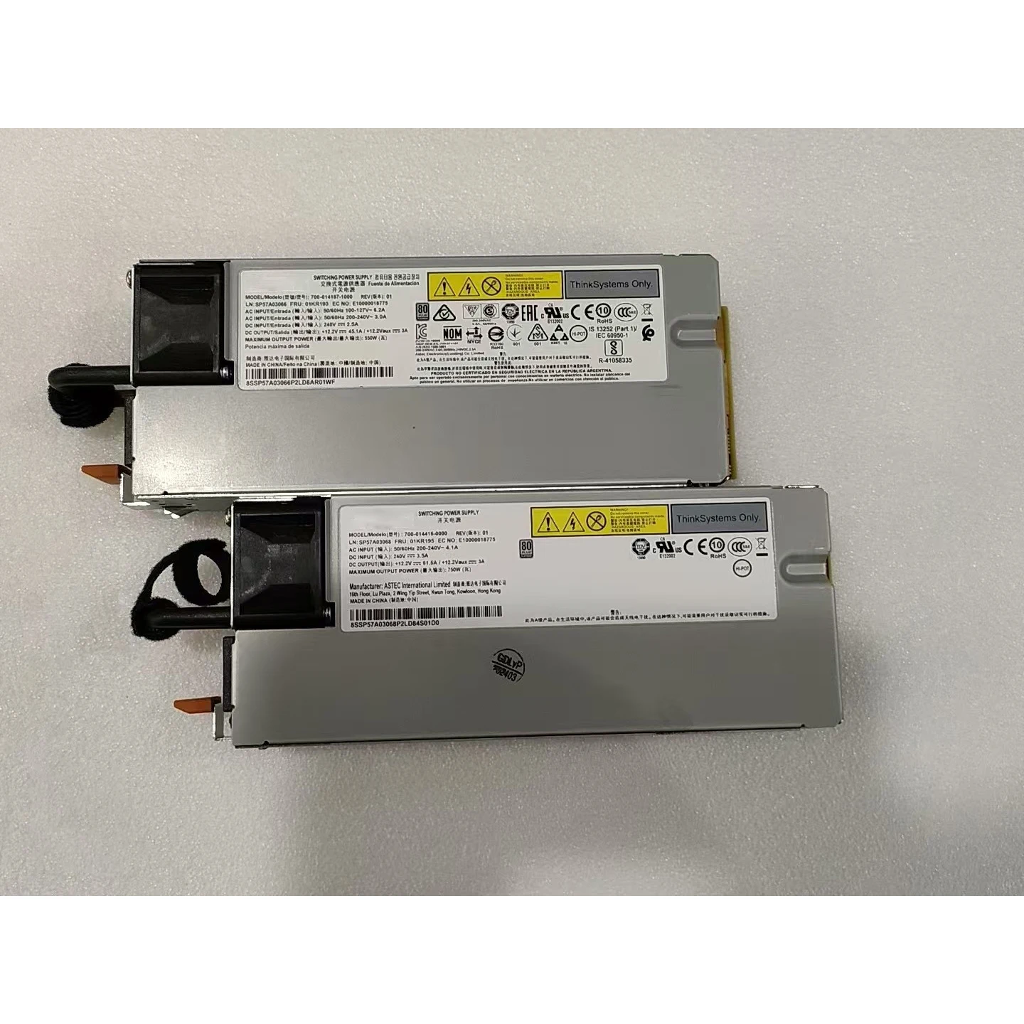 550W 700-014187-0000/1000  750W 700-014415-0000 for Lenovo ThinkSystems Server Power Supply,01KR193  01KR195