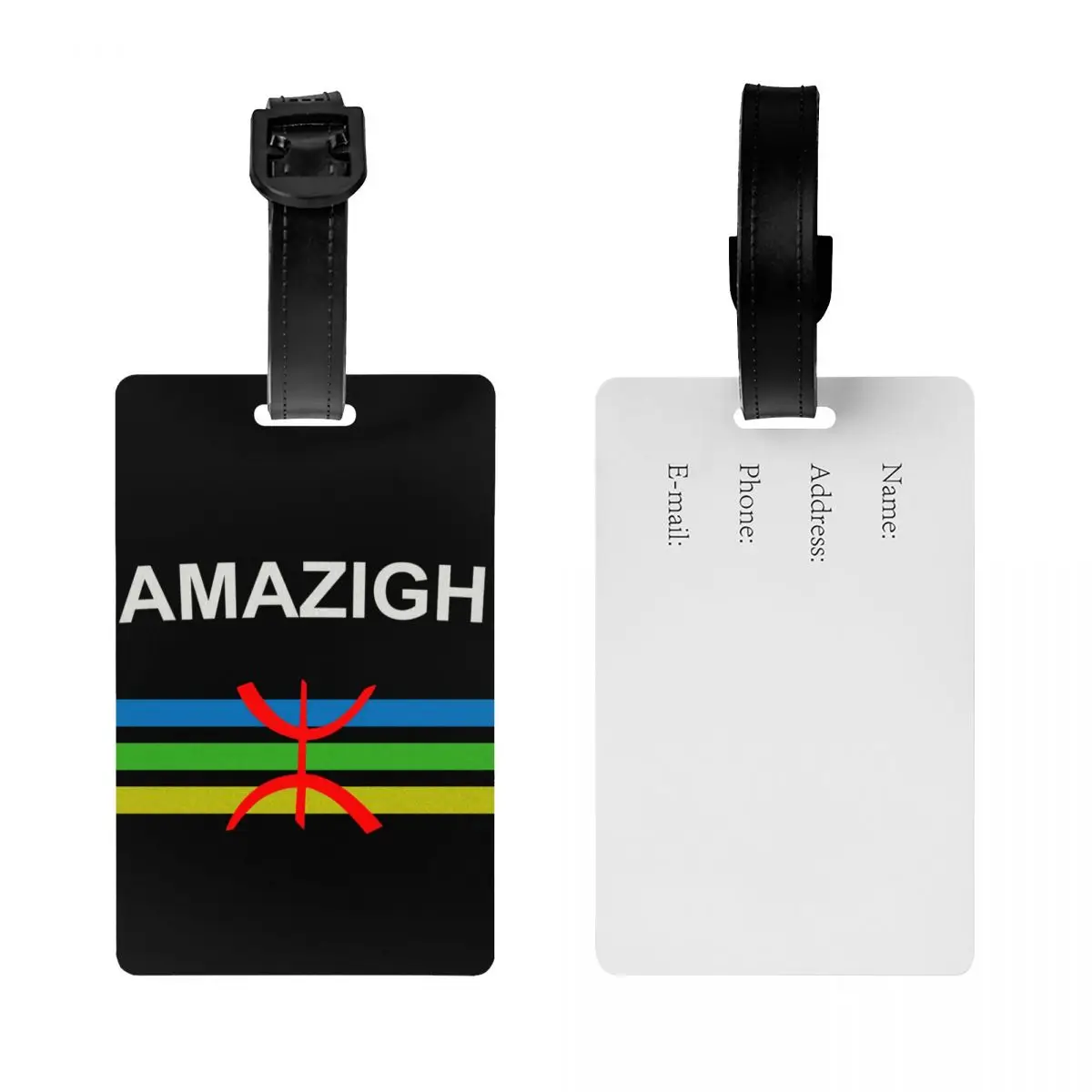 Custom Amazigh Vlag En Embleem Bagagelabel Custom Berber Amazigh Imazighen Bagagelabels Privacy Cover Id Label