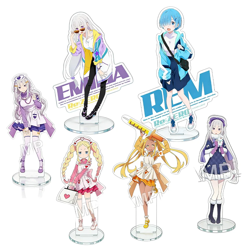 Re:ZERO -Starting Life in Another World 15cm Acrylic Stand Keychain Emilia Ram Rem Show Stand Ornaments Anniversary Gifts