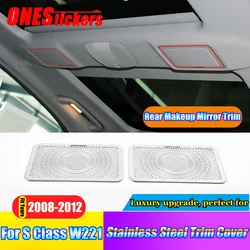 Car Accessories Rear Row Makeup Mirror Frame+Front Row Roof Reading Lamp Cover Trim For Mercedes Benz S Class W221 2008-2012 NEW