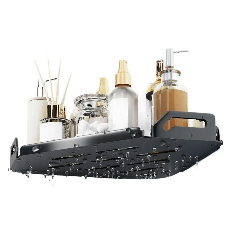 

Punch-free bathroom sink shelf Toilet storage corner rack bathroom tripod