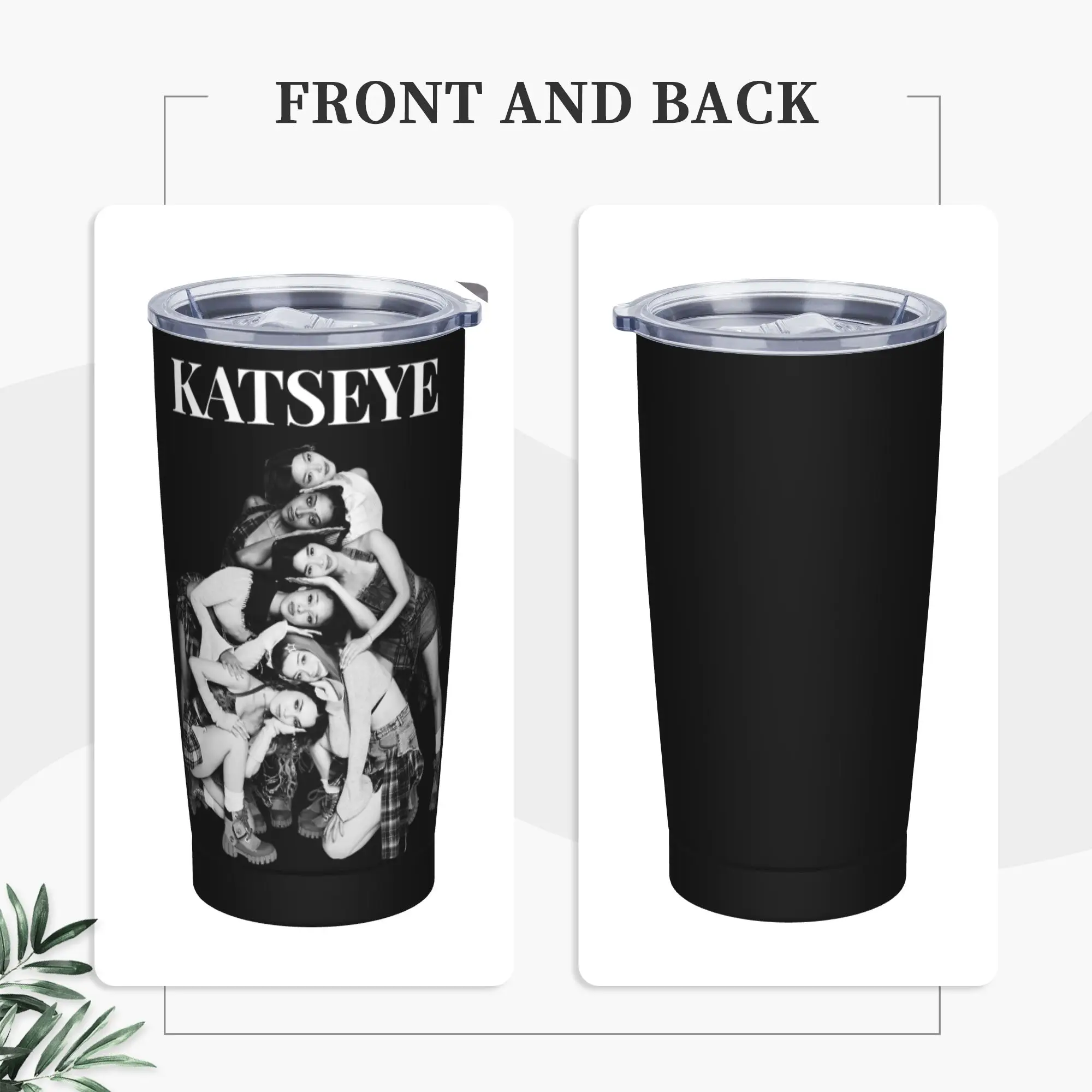Stainless Steel Tumbler Katseye Kpop Girl Group Thermal Cups  Leakproof Cold Drink Car Mugs Travel Water Bottle