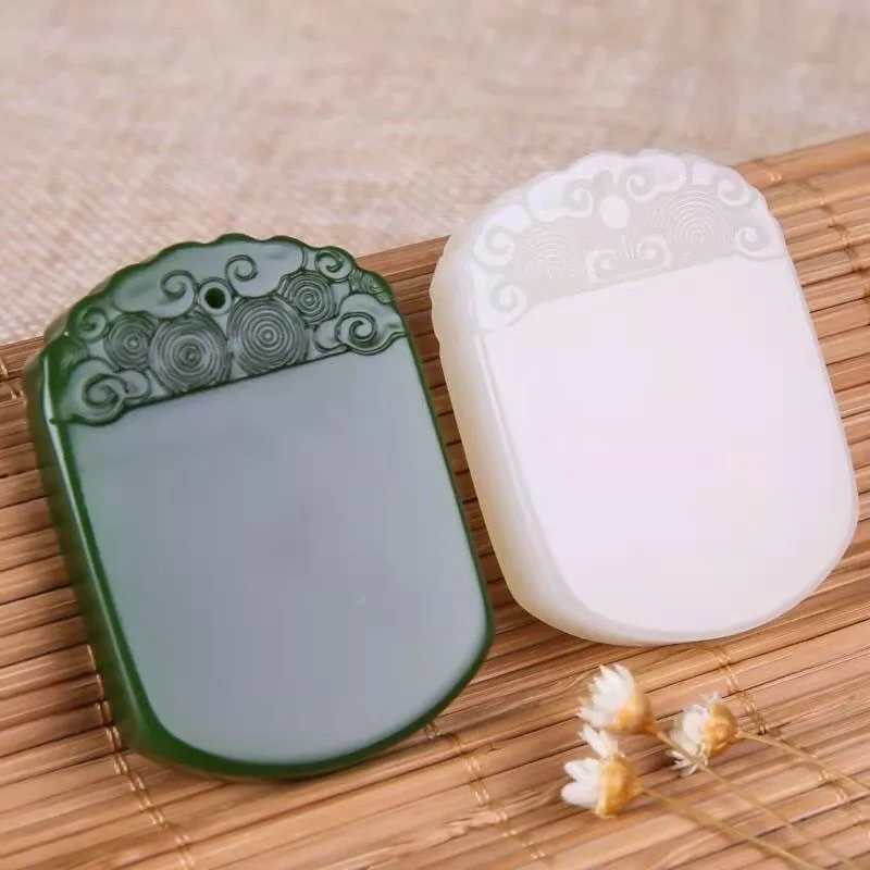 

New Green and White No Matter Brand Pendant, Classic Simple and Versatile Jade Brand