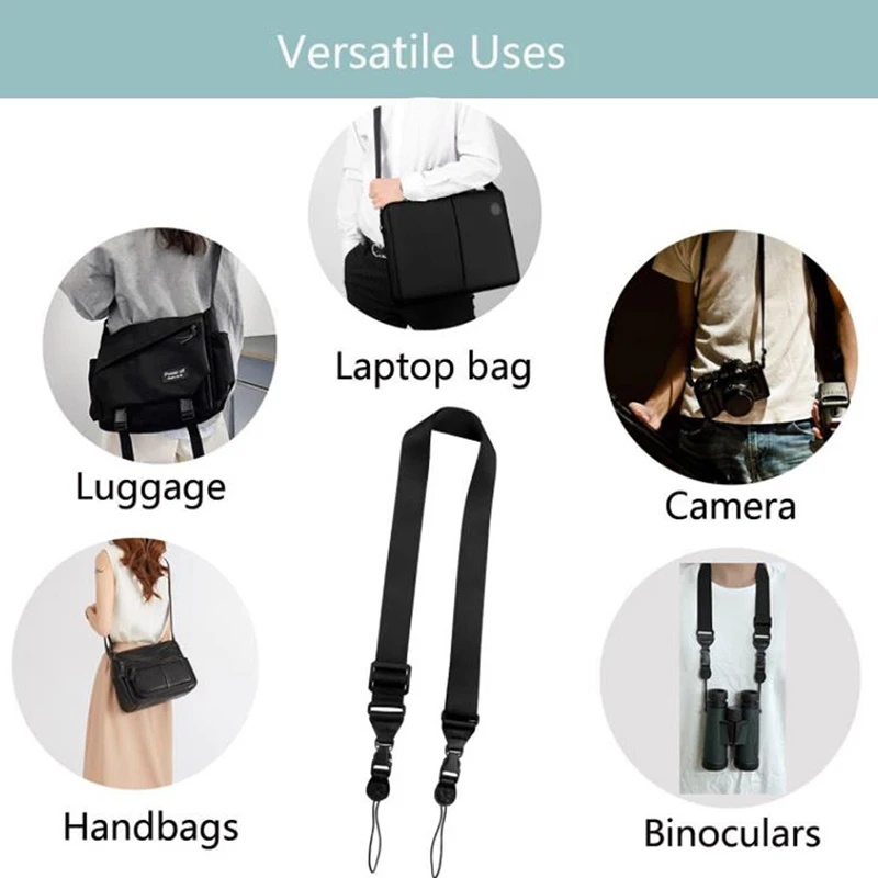 Alça de ombro ajustável para tablet, cordão de nylon, câmera, celular, crossbody, laptop, bolsa de bagagem