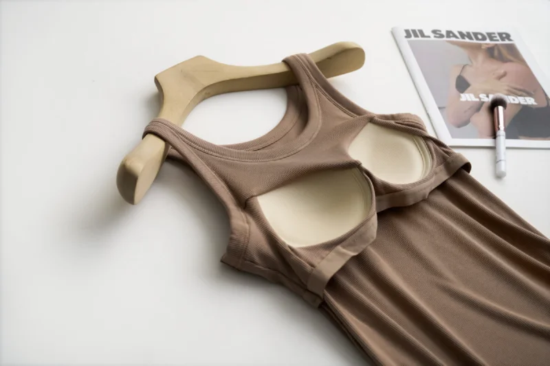 Spring/Summer 2024 New Women's Vest Suspender Top modal Thread Ladies One in One with Breast Cushion Underlay Home Wear