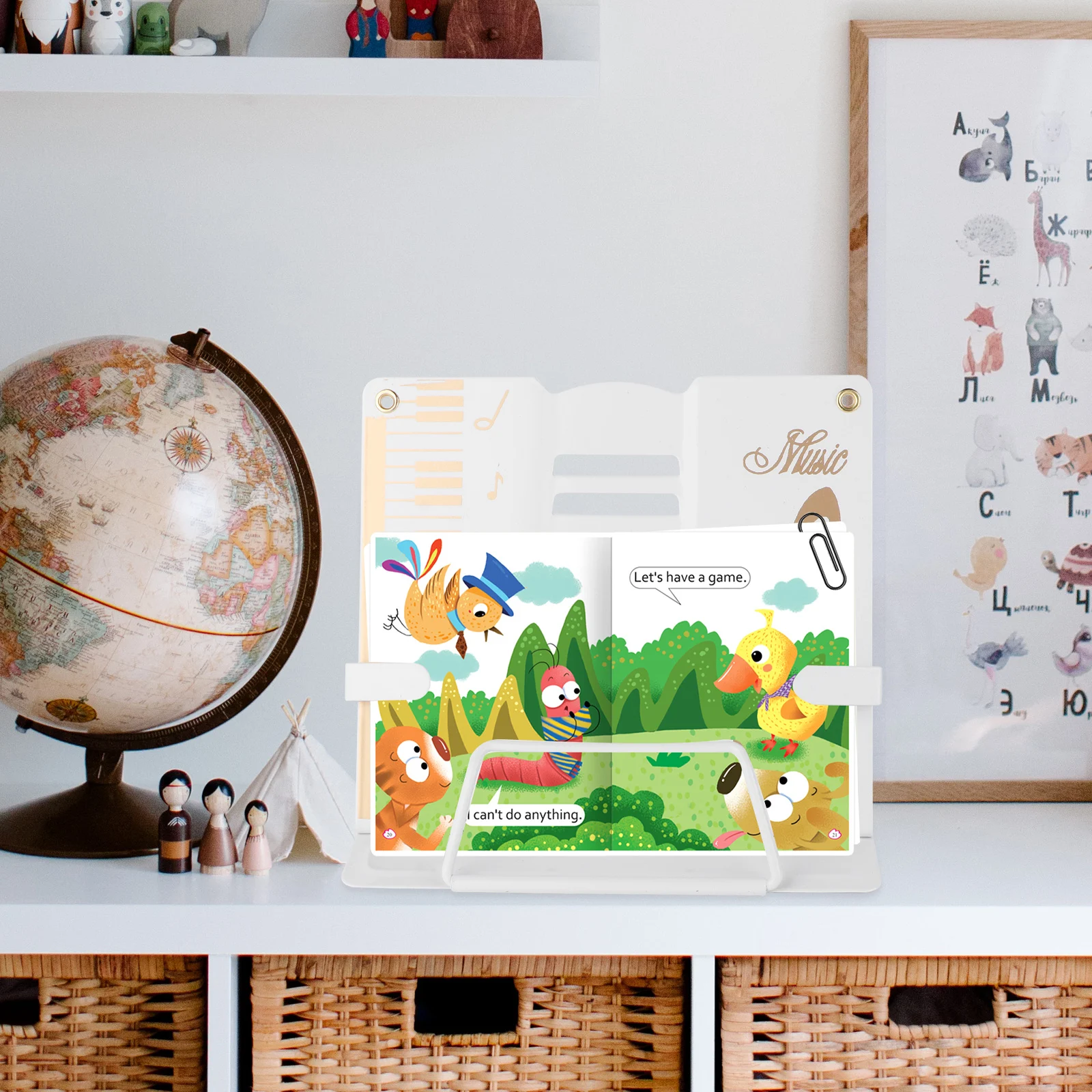 Multifunctional Reading Rack Desktop Stand Adjustable Music Score Book Multi-angle