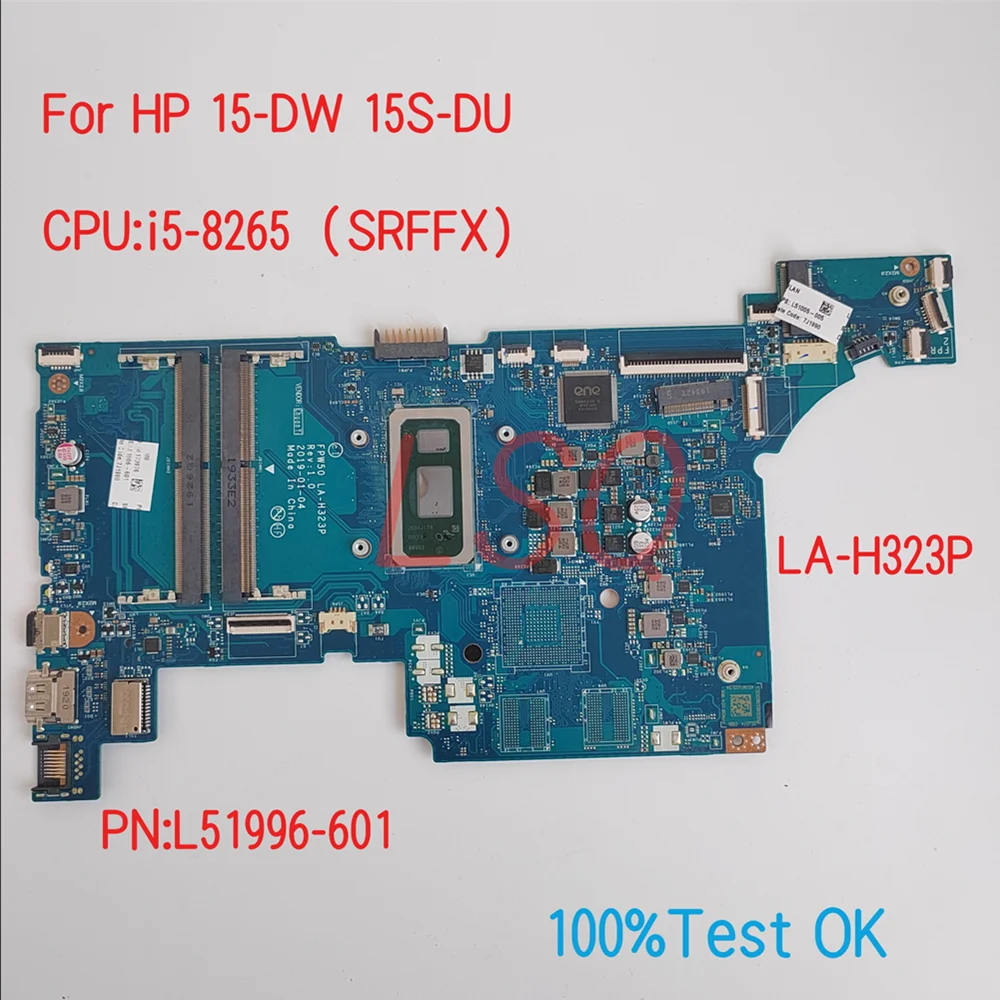 LA-H323P For HP ProBook 15-DW 15S-DU Laptop Motherboard With CPU i5-8265 PN:M13687-601 L51996-601 100% Test OK