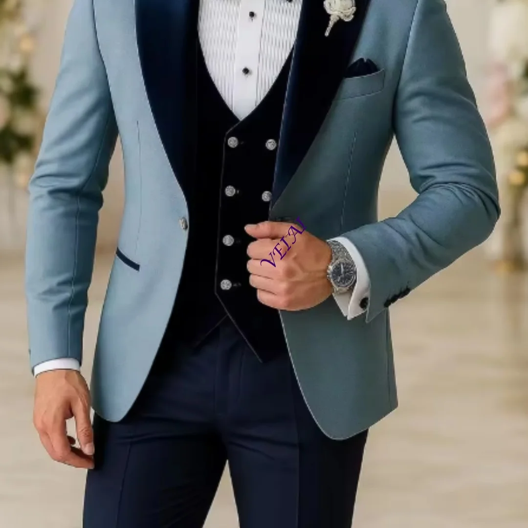 CustomizedMens Suits Slim Fit 3 Piece Wedding Tuxedo for Men Prom Formal Business