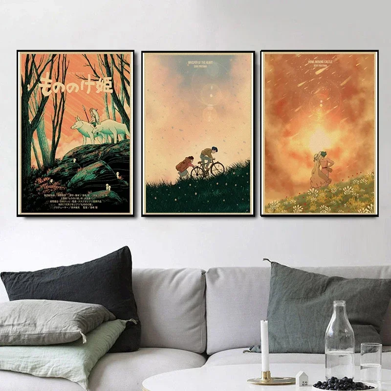 Japanese Anime Spirited Away Totoro Canvas Poster Home Wall Art Muarl Room Decorative Living Dining Bedroom Sofa Paintings